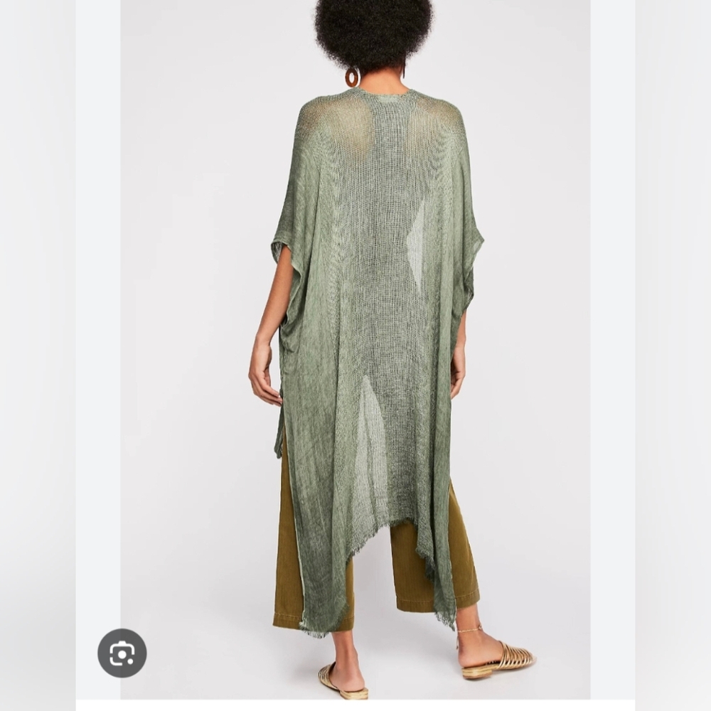 LAST WEEK, NWOT Free People Day Dream Duster Kimono Aqua Color, One Size